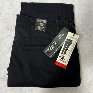 Buffalo David Bitton Black Pants DAILY Mid Rise Stretch Skinny Ankle Grazer NWT